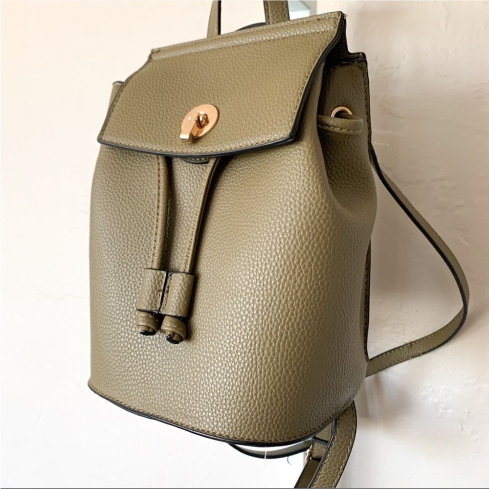 OLIVE GREEN Bucket Backpack Bag (Small)